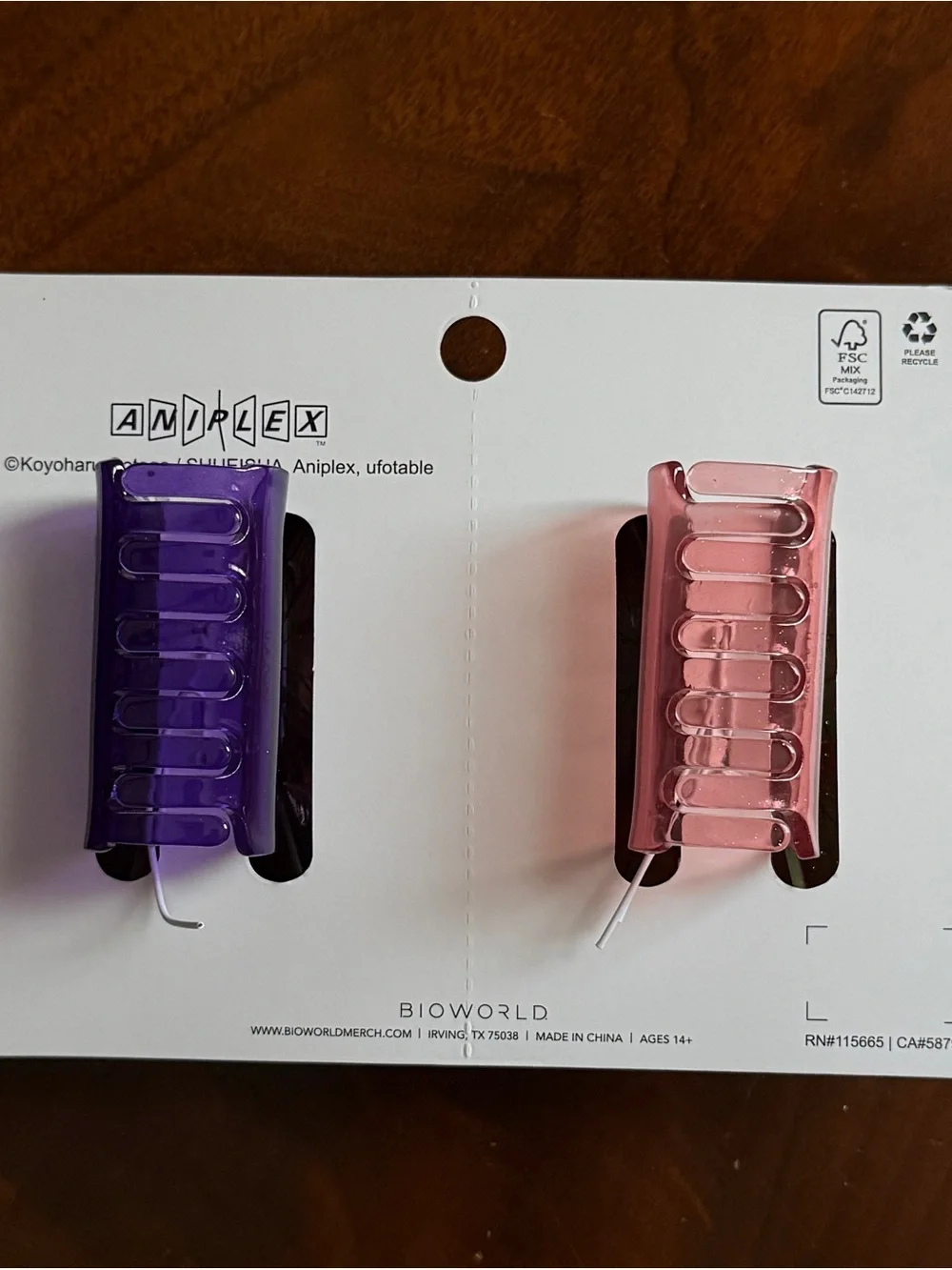 Demon Slayer Butterfly hair Clips - Pink & Purple
